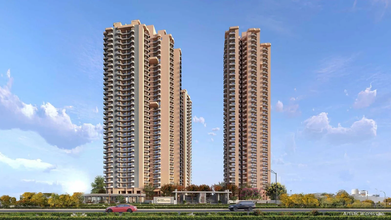 High-Rise Towers Front View