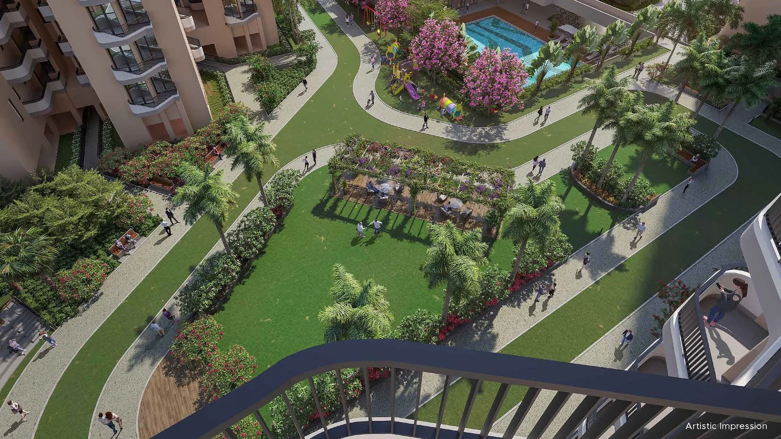 Garden View from Balcony